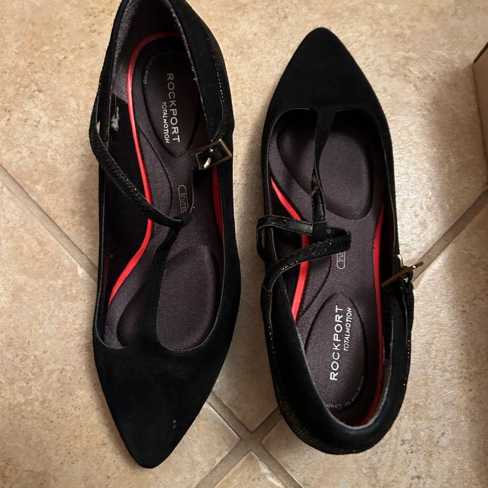 Rock port black dress shoes